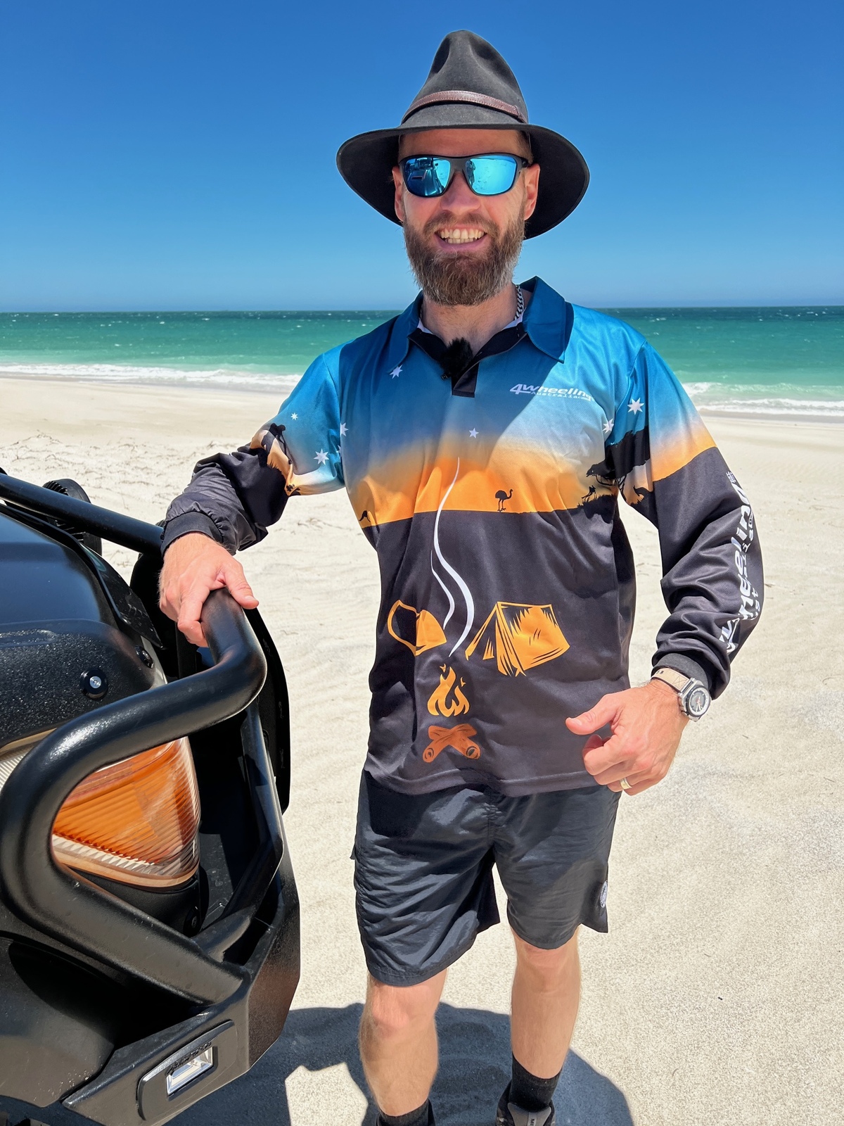 In Darkness We Find Camp long sleeve sublimated fishing shirt!
