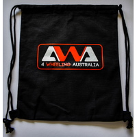 4Wheeling Australia Black Deawstring Backpack.